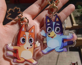 Keychain Blue(y) and Orange doggies