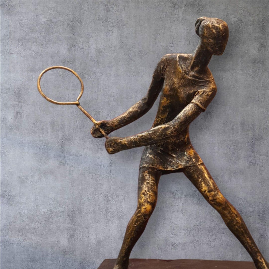 Resin Statue of a Female Tennis Player - Etsy
