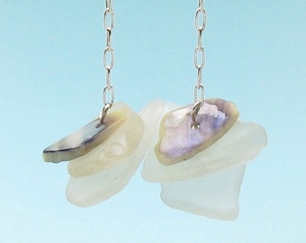 Swinging Sea Glass Earrings