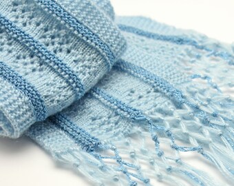 Blue Lace Sparkle Scarf