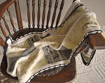 Cozy Textured Handknit Wheelchair Blanket