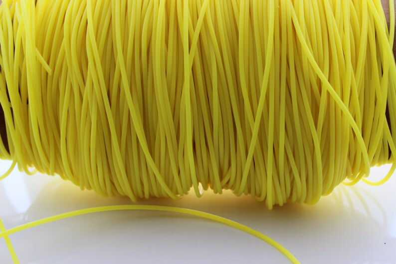 Rubber cord 3mm Lemon Yellow hollow tubing 10 feet Etsy