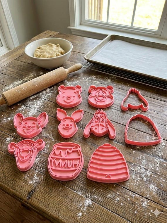 Winnie the Pooh Cookie Cutter Set – Baby Shower Baking, 14-Piece