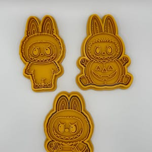 Labubu Cookie Cutter 5 Piece Set – Adorable 3D Printed Bunny Character Cutters for Cookies, Fondant & Crafts!