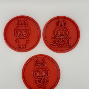 3D Printed Labubu Cookie Cutters - 3.5 inch (Set of 5 Designs