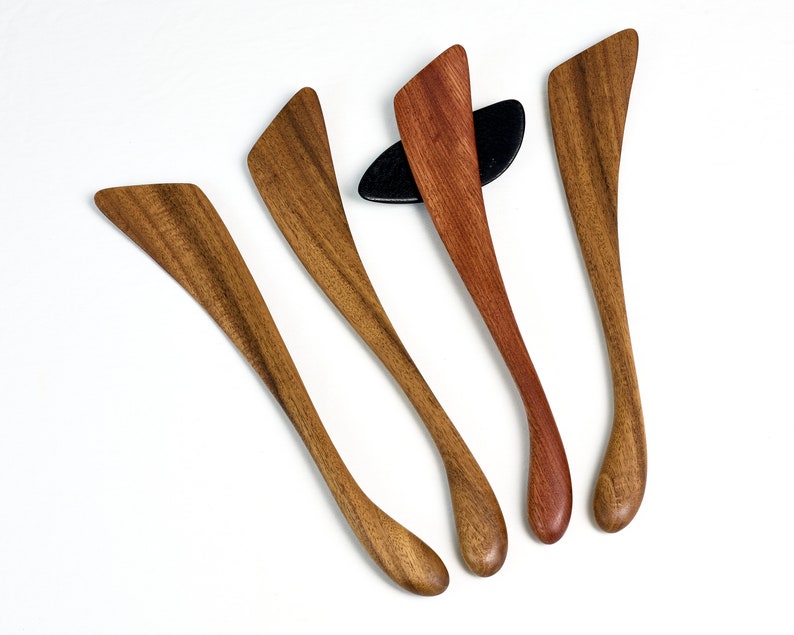 The Classic Stirrer Left or Right Hand Stirring Utensil Wood Spatula