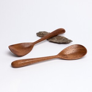 Shallow Wooden Stirring Spoon Made to Order Traditional Spatula & Spurtle Alternative Cookware Kitchen Cooking Utensils . image 2