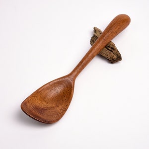 Shallow Wooden Stirring Spoon Made to Order Traditional Spatula & Spurtle Alternative Cookware Kitchen Cooking Utensils . image 6