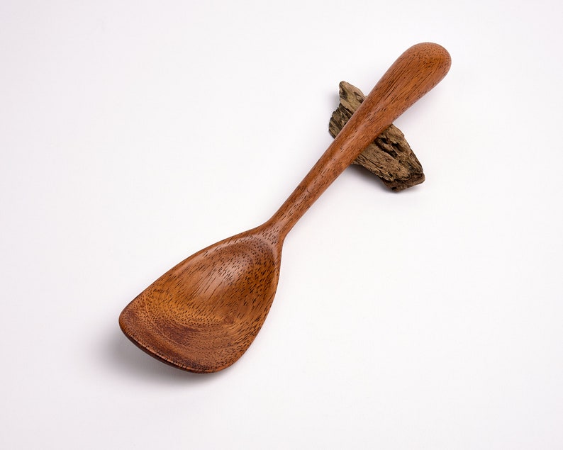 Shallow Wooden Stirring Spoon Made to Order Traditional Spatula & Spurtle Alternative Cookware Kitchen Cooking Utensils . image 6