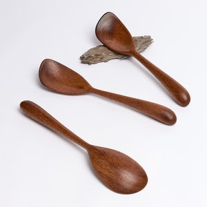Shallow Wooden Stirring Spoon Made to Order Traditional Spatula & Spurtle Alternative Cookware Kitchen Cooking Utensils . image 1