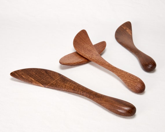 Small Pan Stirrer Left or Right Hand Stirring Utensil Wood 