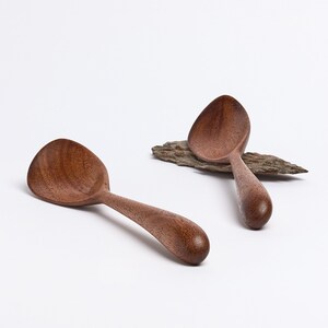 Shallow Wooden Stirring Spoon Made to Order Traditional Spatula & Spurtle Alternative Cookware Kitchen Cooking Utensils . image 4