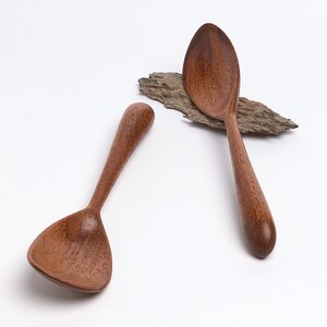 Shallow Wooden Stirring Spoon Made to Order Traditional Spatula & Spurtle Alternative Cookware Kitchen Cooking Utensils . image 3