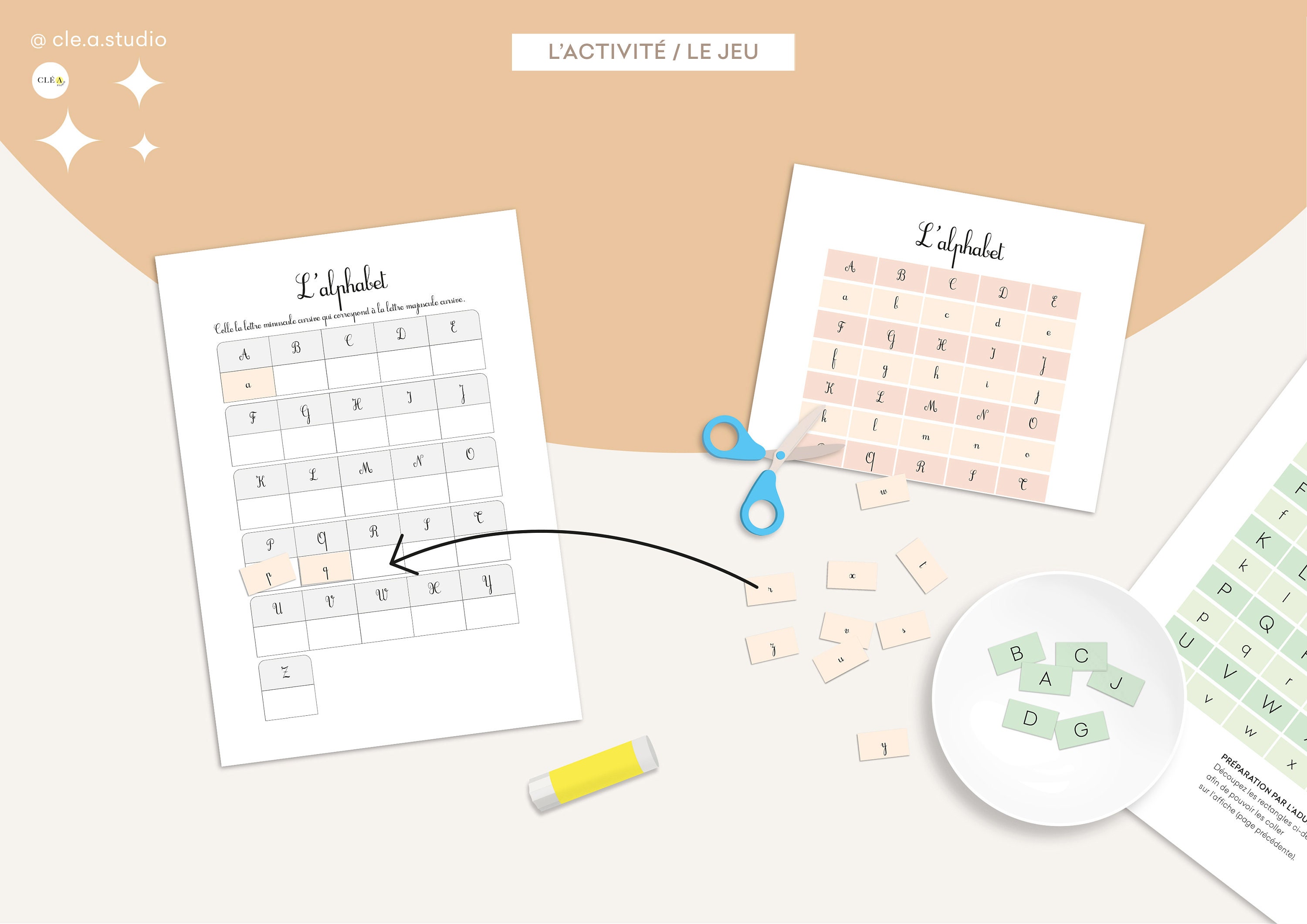 Alphabet: Learning Letters in the Form of an Educational Game - Etsy, image size:3000x2121