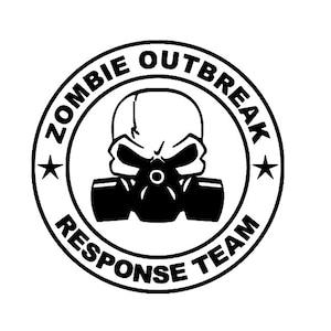 Zombie Outreak Response Team Vinyl Aufkleber, Horror Decor