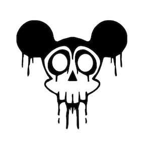 Zombie-Maus-Schädel-Abziehbild, Horror-Dekor, Personalisiert