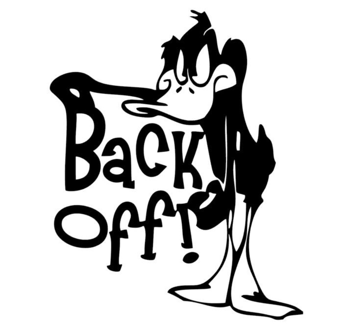 Back Off, Road Rage, Tail Gating Decal, Angry Duck Road Rage Sticker ...