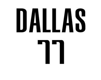 Dallas 77 Fan Art Aufkleber, Aufkleber für Sportlegenden
