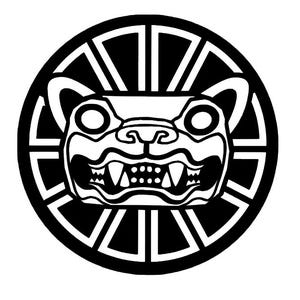 Aztec Mayan Jaguar Medallion, Jaguar God, Tezcatlipoca, Mexican Culture, Cultura Azteca,  Dios De Guerra, Dios Mayan Balam, Viva Mexico