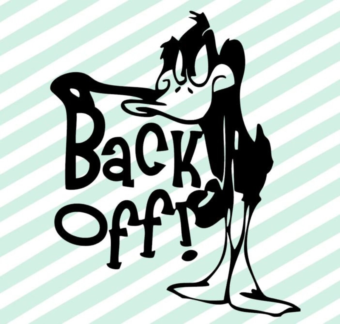 Back Off, Road Rage, Tail Gating Decal, Angry Duck Road Rage Sticker ...