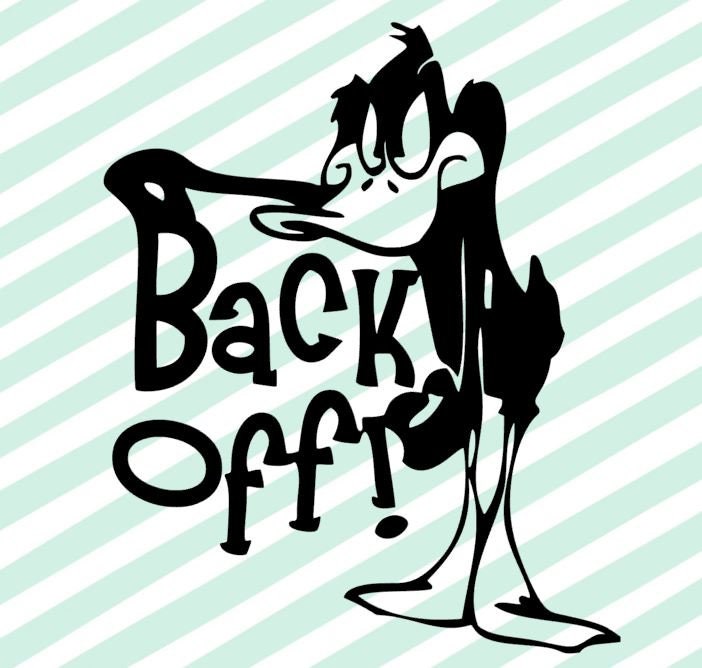 Back Off, Road Rage, Tail Gating Decal, Angry Duck Road Rage Sticker ...