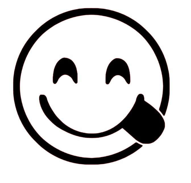 Tongue Out Emoji, Custom Emojis, Kawaii Decals, Social Media Emojis, Emoticon Decals, Cute Emoticons, Laptop Sticker, Cell Phone Sticker