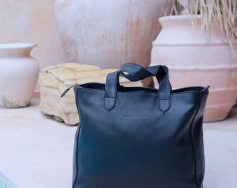 Premium LeatherTote Bag| Perfect and Stylish Travel Work Bag | Features Laptop Compartment | Handbag for Women | Everyday Use Bag