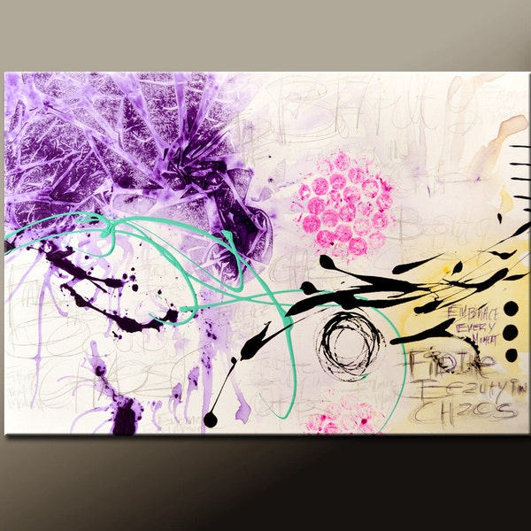 Abstract Art Painting 36x24 Canvas Original Contemporary Modern Wall Art Paintings by Destiny Womack - dWo - Find the Beauty