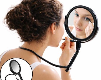 Hands-Free Neck Mirror – 1X/5X Magnifying Wearable Makeup & Shaving Tool
