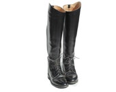 size 7  Black Leather  Equestrian Riding Boots
