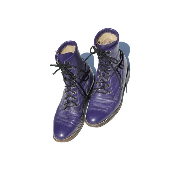 size: 6 Grape Escape Purple Ankle Boots