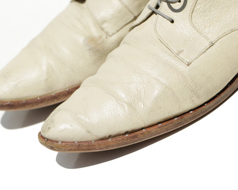 11 Vintage Men/'s Ivory Freda Salvador Lace-up Oxford Size