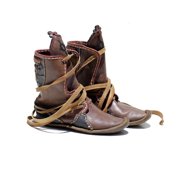 Size: 7 / Vintage Women's Brown Leather Hard-sole
