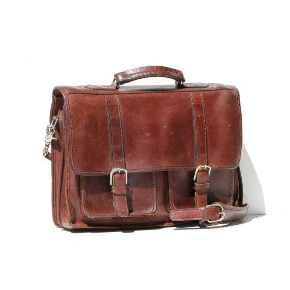 burgundy leather briefcase