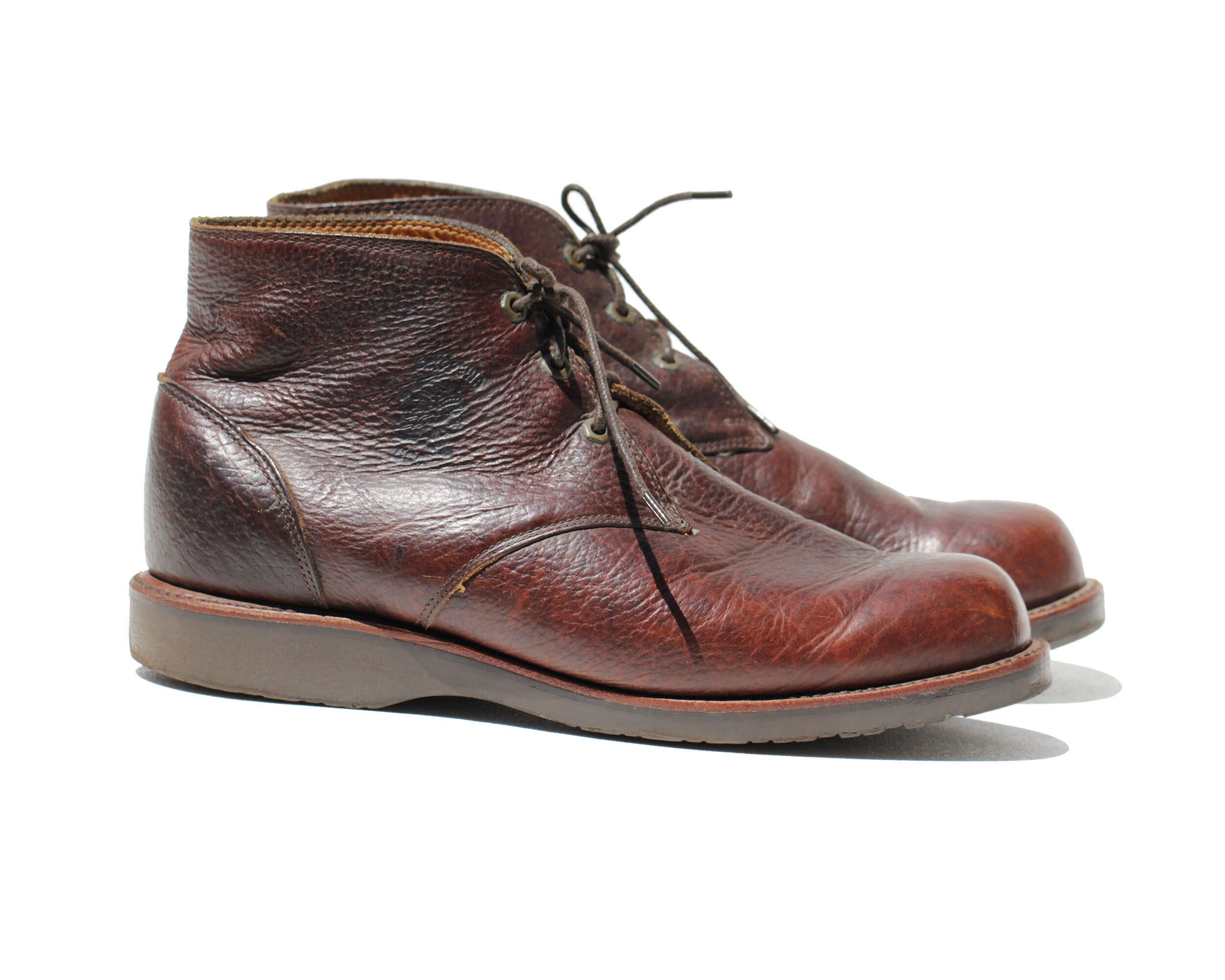 burgundy leather boots