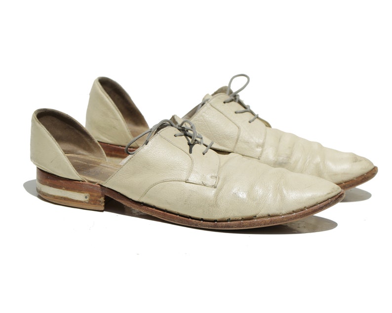 11 Vintage Men/'s Ivory Freda Salvador Lace-up Oxford Size