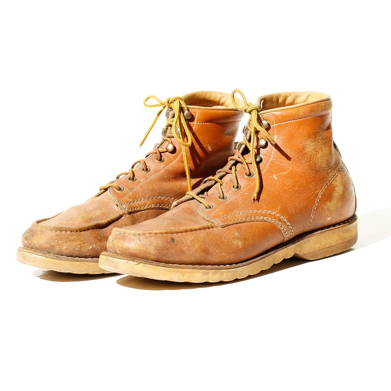 tan leather work boots