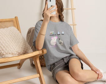 Certified Lab Rat Tee | Cute Cartoon Rat with Microscope, Science stem Shirt