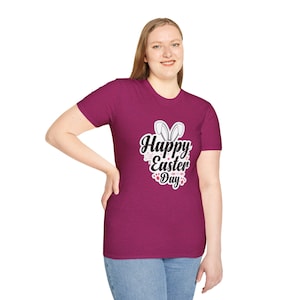 Fröhliche Osterhasenohren-T-Shirt: Frauen-Frühlings-T-Shirt