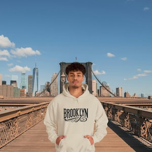 Brooklyn Hoodie: Unisex Cotton-Blend Pullover Sweatshirt