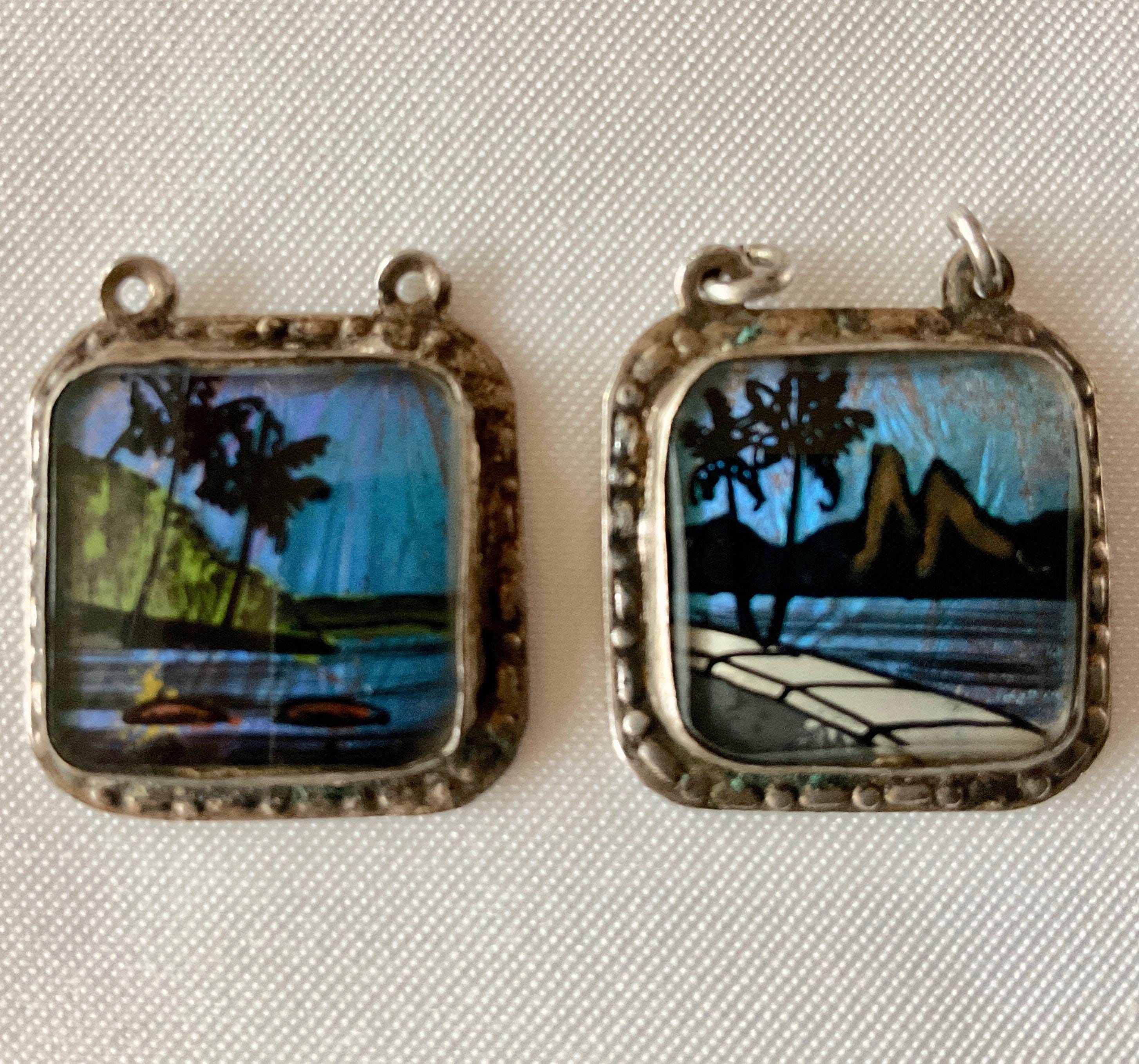 Art Deco Vintage Butterfly Wing Jewelry TL Mott Butterfly Wing