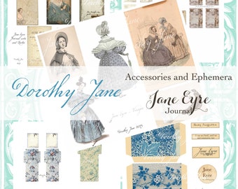 Jane Eyre Digital Papers, Accessories and Ephemera, Keepsake Journal, Jane Eyre,