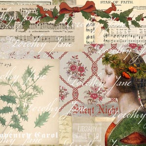 Digitalt papper för Stilla natts jul: Renässansberlock (digitalt kit) bild 5