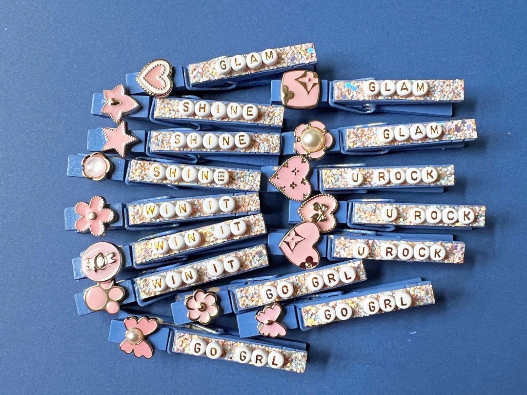 40 Stück Cheer Pins Spirit Clips – Bunte Holz-Wäscheklammern Mit Entenanhänger, Für Rucksäcke & Team-Deko