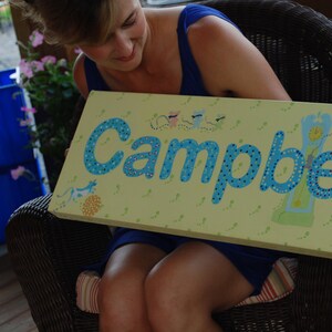 Custom Made - Made to Order Baby and Child Name Paintings 6 letters or more