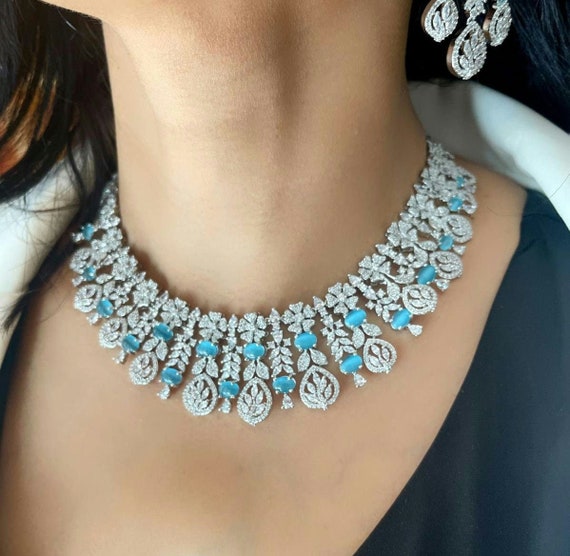 Silver diamond set discount