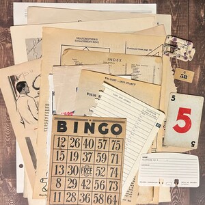 15-teiliges Vintage Ephemera Verschiedenes Paket - Junk Journaling - Smash journaling