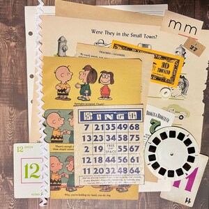 15 peças Vintage Ephemera com tema infantil - Junk Journaling - Smash Journaling