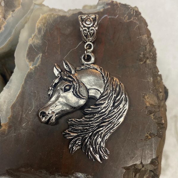 Arabian Horse Pendant Option of Pendant only or  Chain