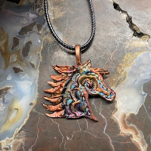 Hand Painted Vintage Style Horse Pendant